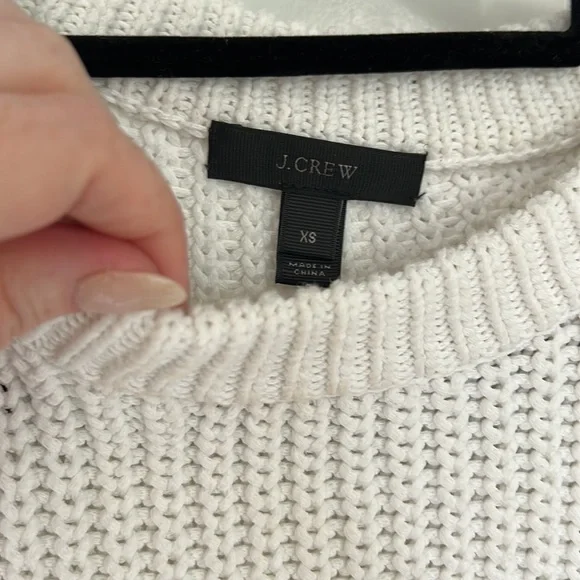 JCrew Scalloped Edge Cotton Knit Tank Top Crew Neck White - Picture 4 of 4